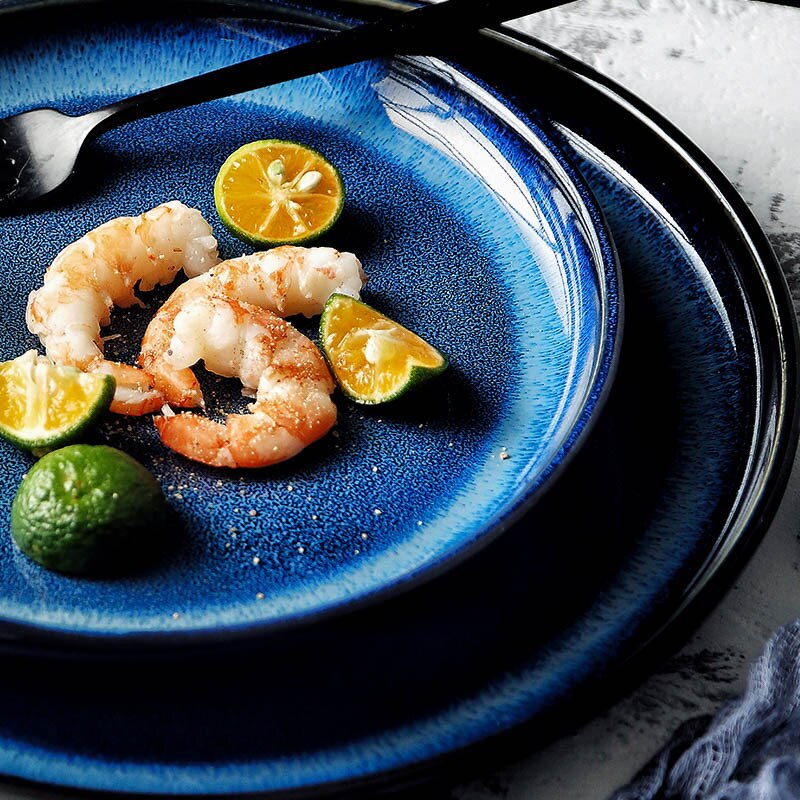 Deep Blue Oceano Dinner Plates