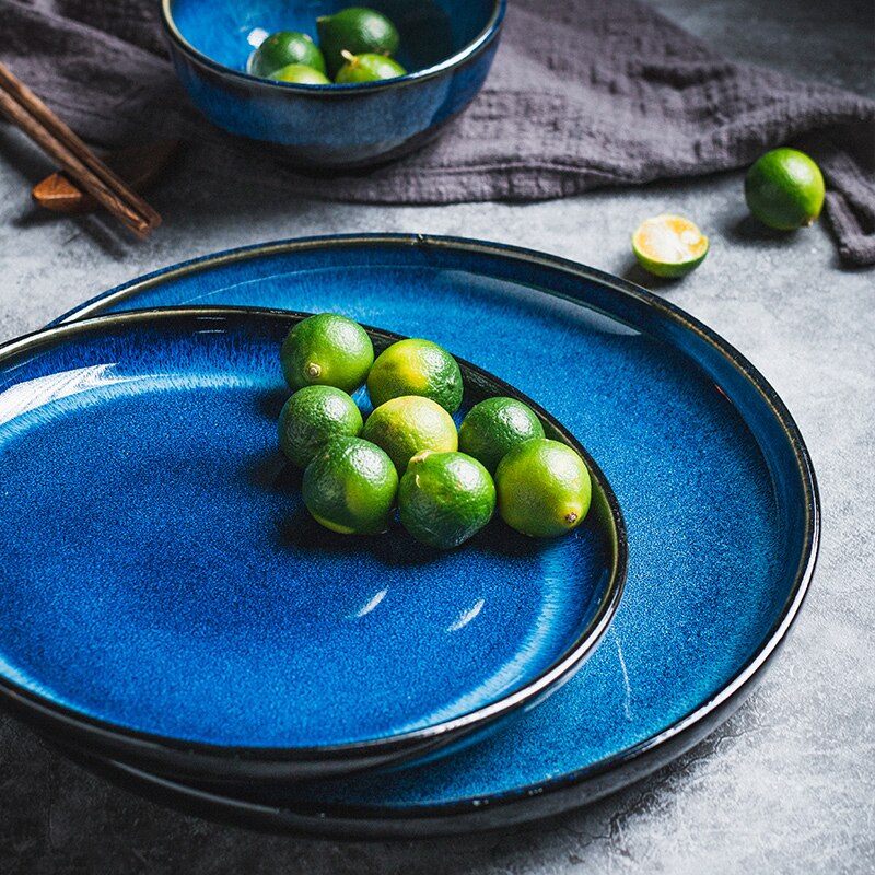 Deep Blue Oceano Dinner Plates